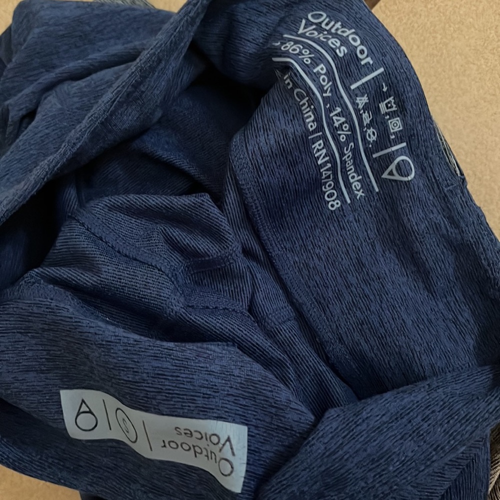 NEW Outdoor Voices Dipped Warm Up 7/8 Legging 3 Tone Royal Blue - Picture 3 of 3